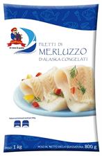 SALPESCA® FILETTO MERLUZZO D'ALASKA 1KG(800G)X5 - GLASS.20%