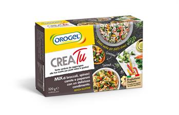 MIX DI BROCCOLI, CAROTE, SPINACI E PEPERONI 320GX9PZ OROGEL RETAIL