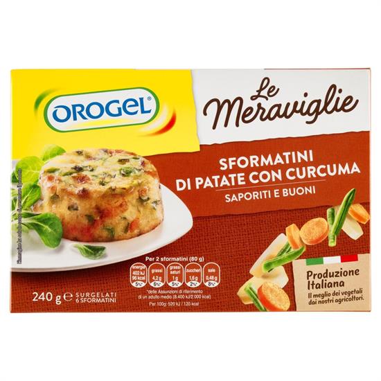 LE MERAVIGLIE SFORMATINO PATATE E CURCUMA 240GX10PZ OROGEL RETAIL