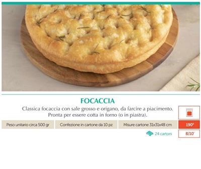 FOCACCIA CLASSICA 500GX10PZ