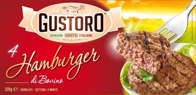 4 HAMBURGER BOVINO GUSTORO 320GX8