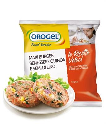 MAXI BURGER VEGETALE 1KG(125GX8)X4PZ OROGEL F.S.