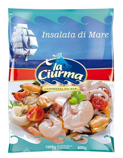 MISTO INSALATA DI MARE 1KG(800g)X5-GLASS.20%-LA CIURMA