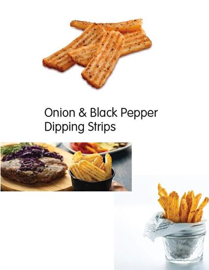 PATATE DIPPING STRIPS 2500GX4 LW Aromatizzate al pepe nero e cipolla