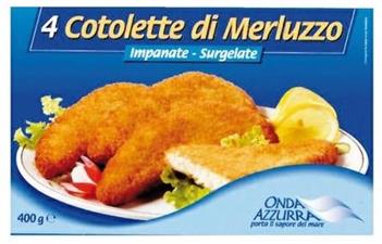 VIS COTOLETTA DI MERLUZZO 8X400G ONDA AZZURRA