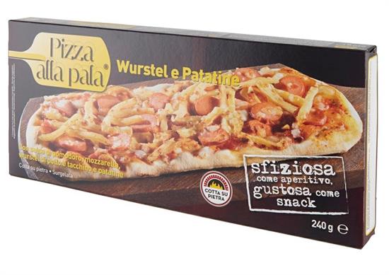 PIZZA ALLA PALA WURSTEL E PATATINE 240GX12 SVILA